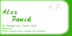 alex panik business card